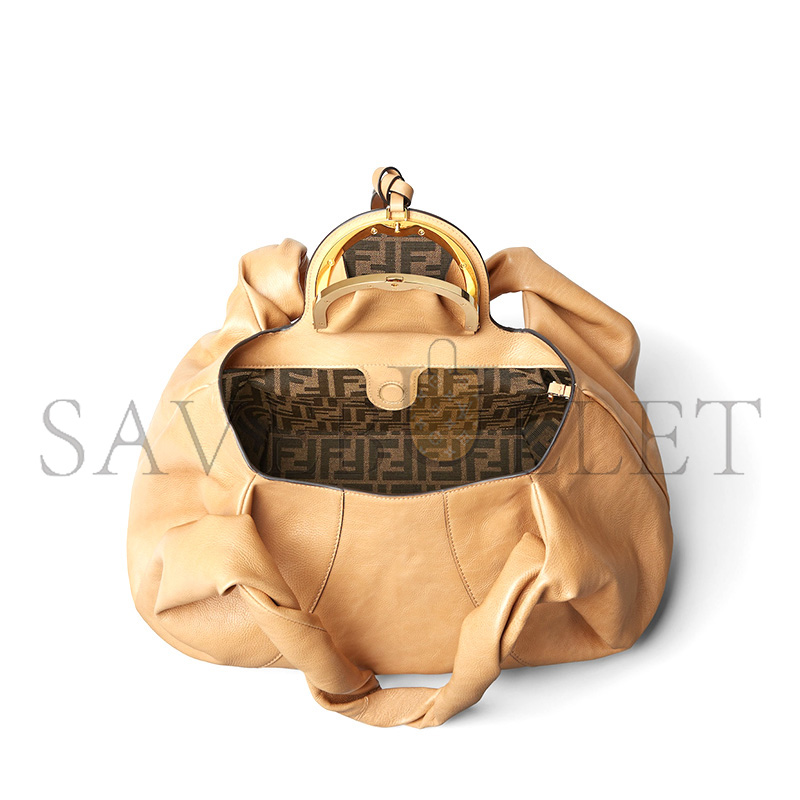 FENDI SPY BEIGE LEATHER BAG 8BR839AYCTF1I73 (48*22*20cm)
